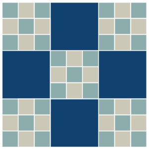 Image of Exploded version of The Double Nine-Patch Quilt Block