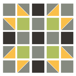 Image of Exploded version of The Four X Star Quilt Block