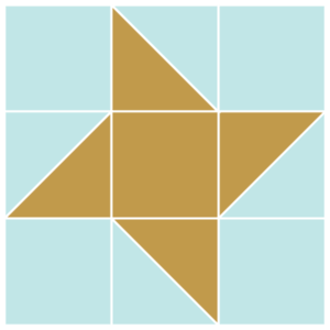 Image of Exploded version of The Friendship Star Quilt Block