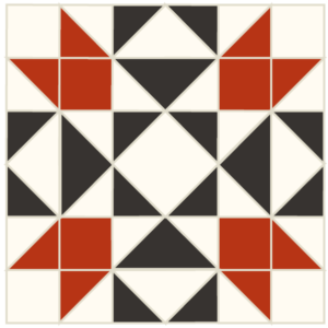 iMAGE OF the Exploded version of the Indian Puzzle Quilt block