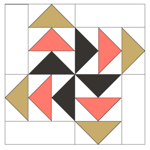 Image of Expanded version of Pinwheel Geese Quilt Block