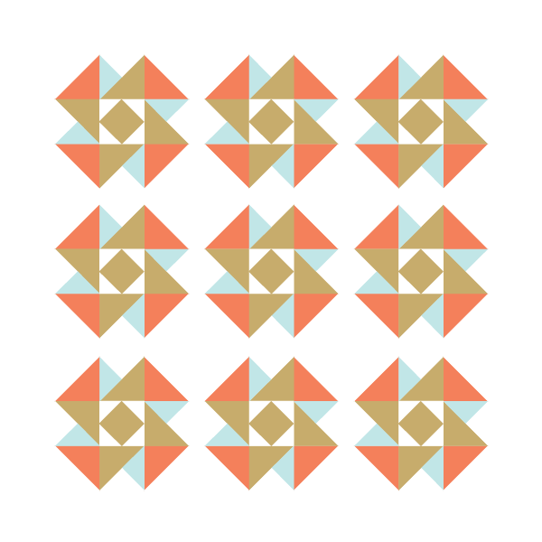 Illustration of an Air Castle Quilt with White Quilt Binding in which design FLOATS