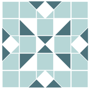 Illustration of the Exploded version of the Alaska Territory Quilt Block