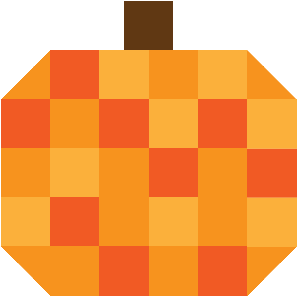 Illustration ofPumpkin Quilt Block (Version 1)
