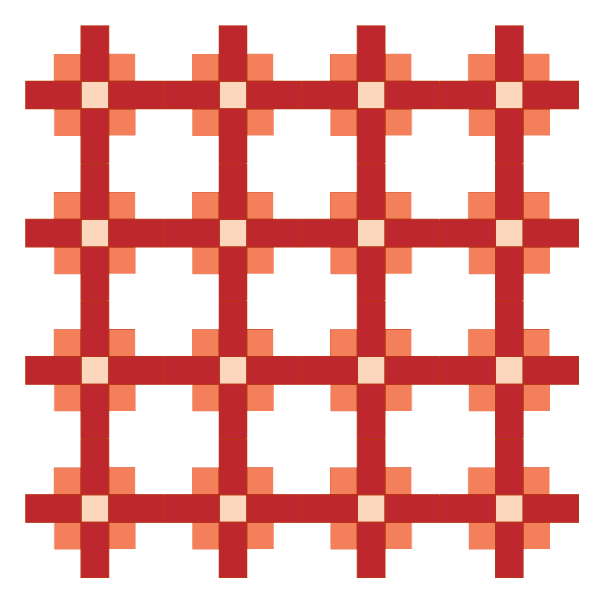 Illustration of a Grouping of the Star and Cross Quilt block