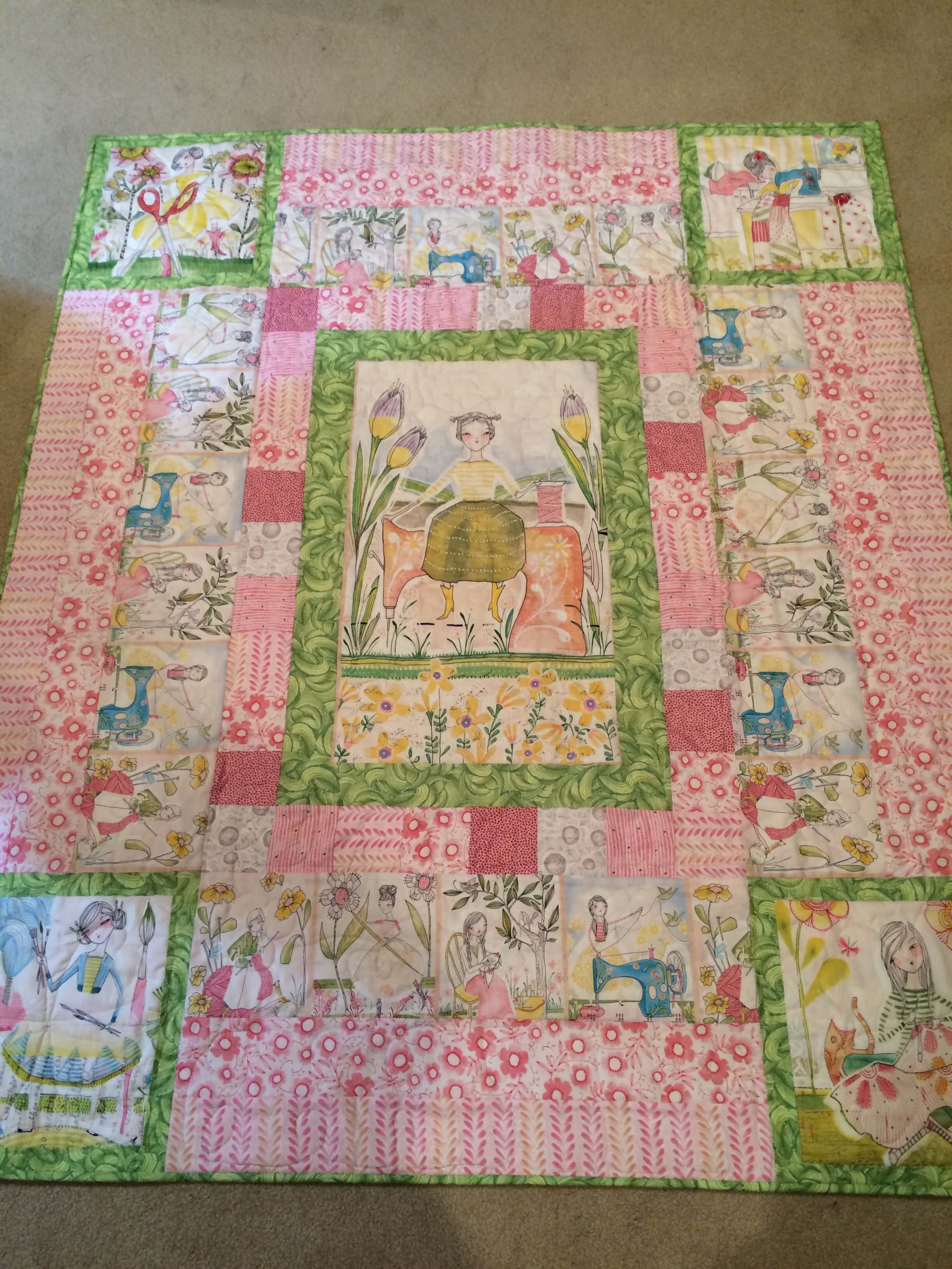 Happy Place Quilt made by @scissortailquilting