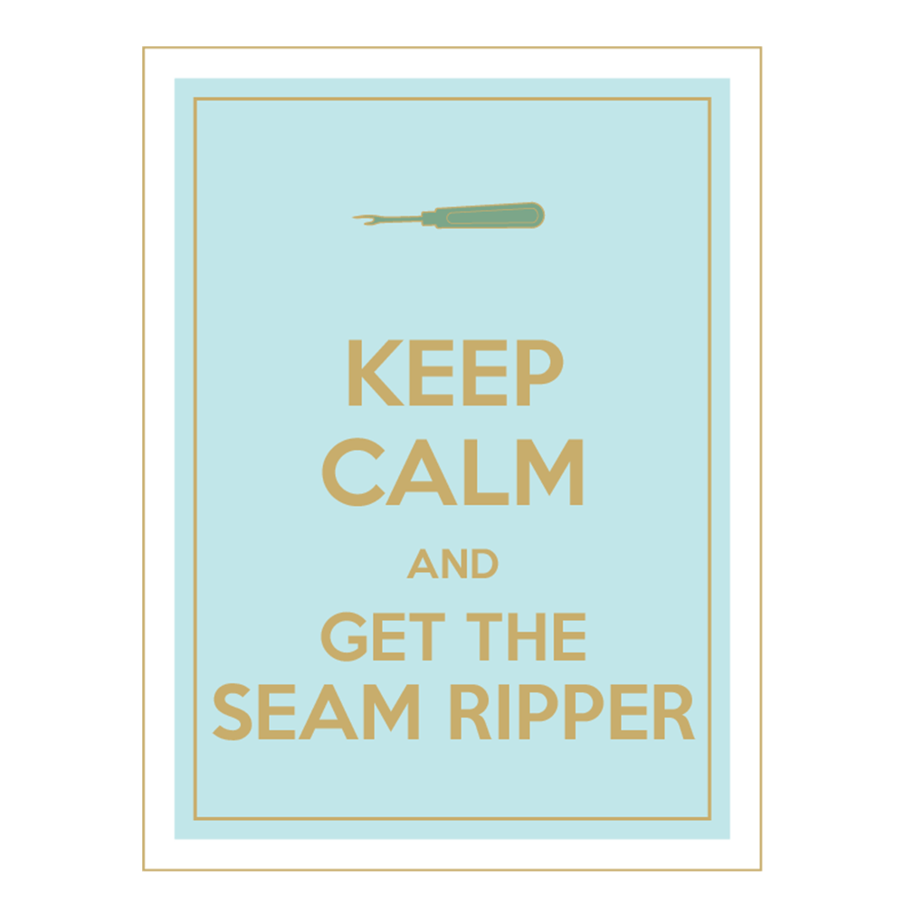 Image of Keep Calm Sewing Poster