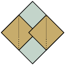 Marking and Patch arrangement for sewing a SNS unit using the Quick Corner Method