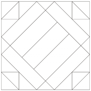 Oulined illustration of Album Quilt Block