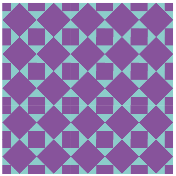 Illustration of a grouping of the art square quilt block