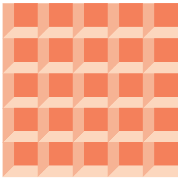 Illustration of attic wndow quilt blocks in straight sets without sashing
