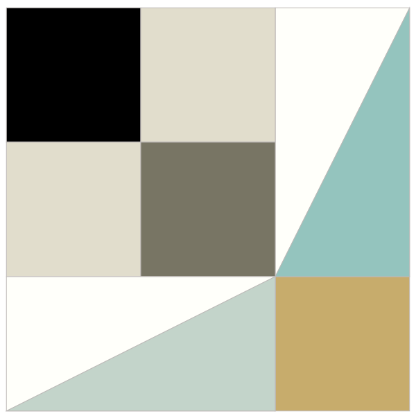 Illustration of the Image of Fair Play Quilt Block