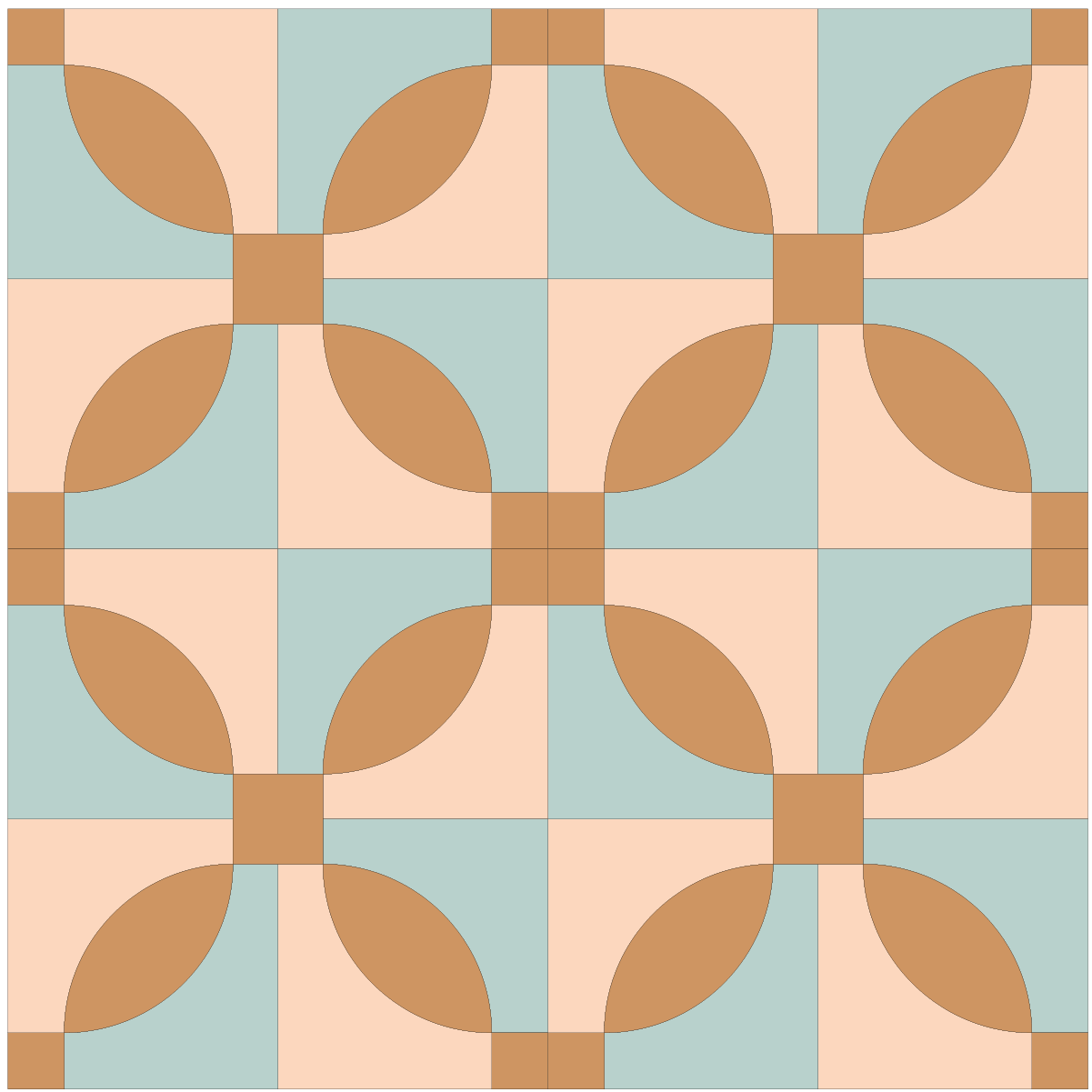 Illustration of a quilt made with Idaho Quilt Blocks