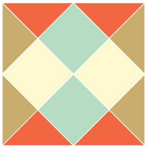 Image of Exploded version of The Checkerboard Quilt Block