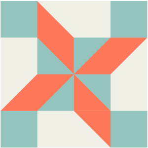 Image of Exploded version of The Clay's Choice Quilt Block