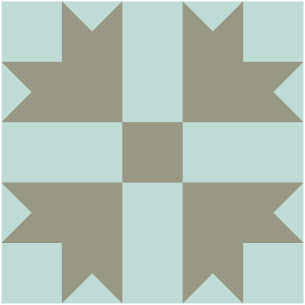 Image of The Cross and Crown Quilt Block