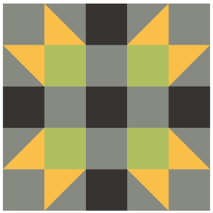 Image of The Four X Star Quilt Block