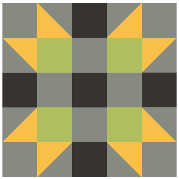 Image of The Four X Star Quilt Block