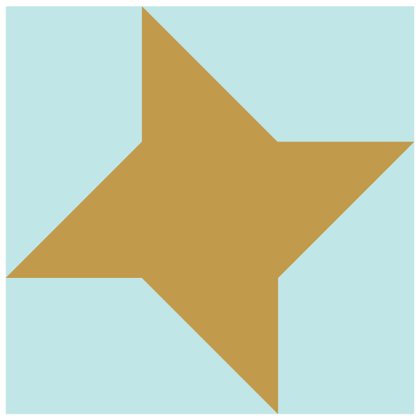 Image of The Friendship Star Quilt Block