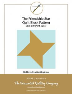 Click to download pattern for the Friendship Star Quilt Block