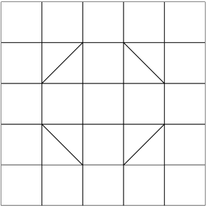 outlined illustration of Georgia Quilt block