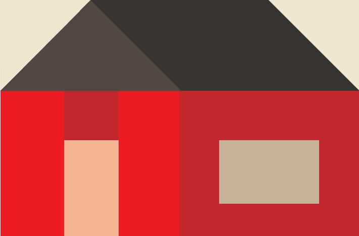 an alternative house quilt block
