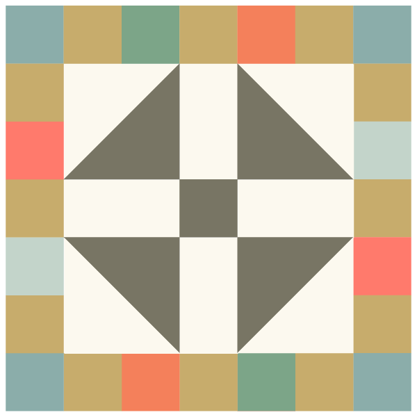 Image of The Lincoln's Platform Quilt Block