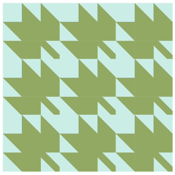 Straight set grouping of Maple Leaf Quilt Blocks