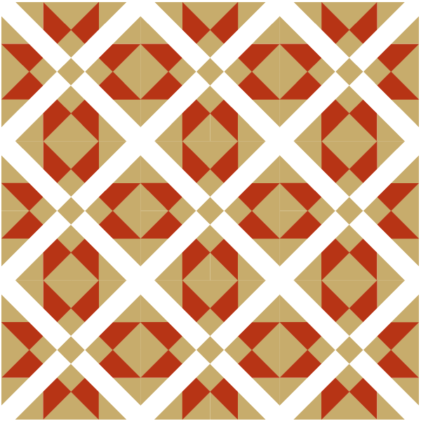 Illustration of a quilt design using the Mexican Cross Quilt Block