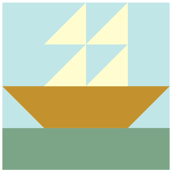 Image of Ship Quilt Block