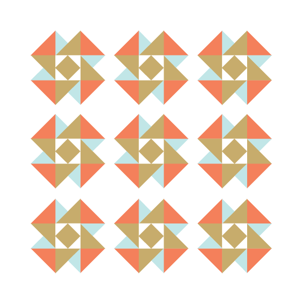 Illustration of an Air Castle Quilt with White Binding in which design FLOATS