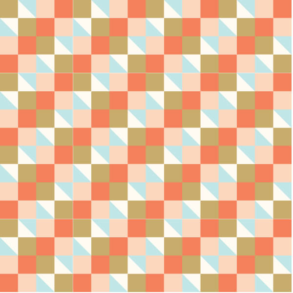 Illustration of the Arkansas CrossroADS quilt block arranged in Straight sets