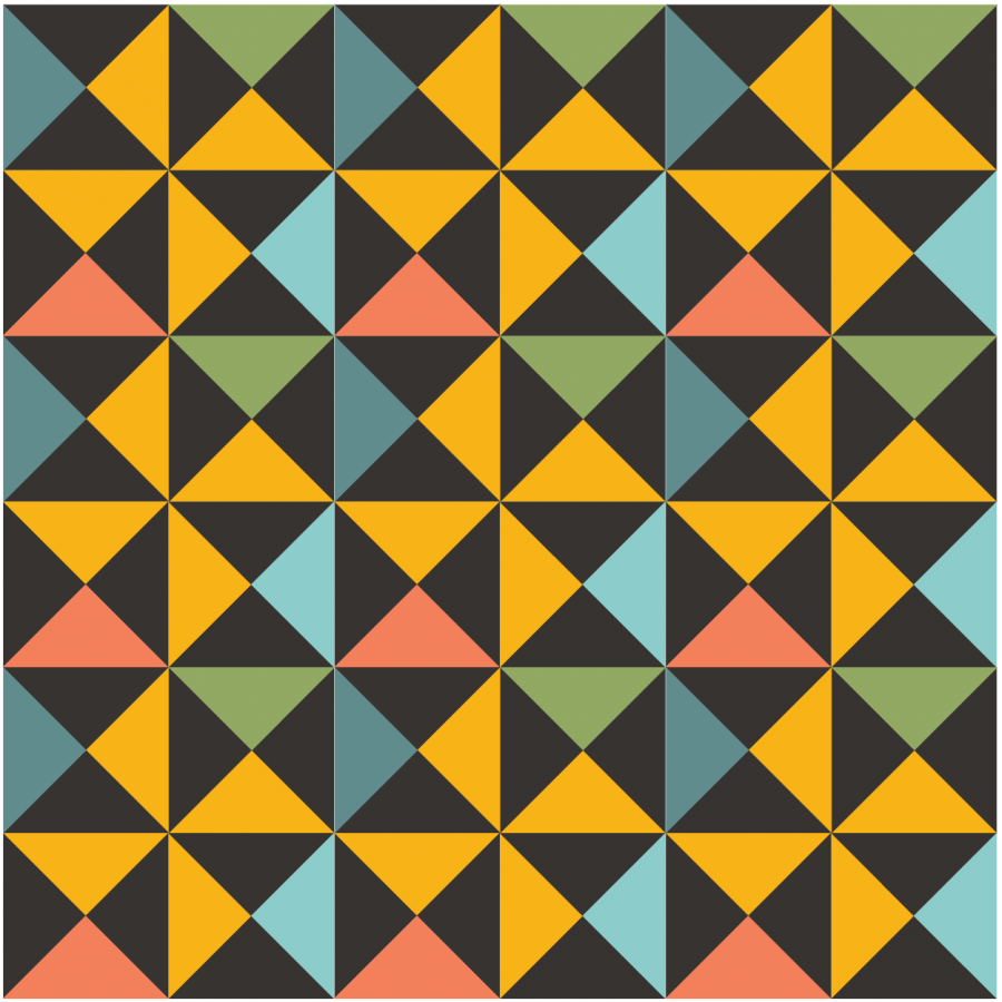 Illustration of a grouping of Big Dipper Quilt Blocks