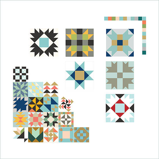 Illustration of the Block Friday Setting: Modern Sampler