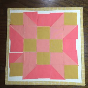 Pieces for Farmer's Daughter Quilt Block Pattern (Peach option)