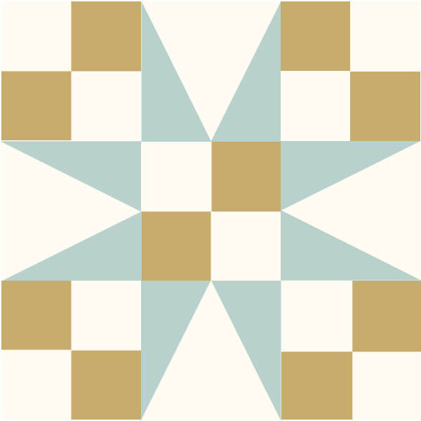 Illustration of 54-40 or Fight Quilt Block