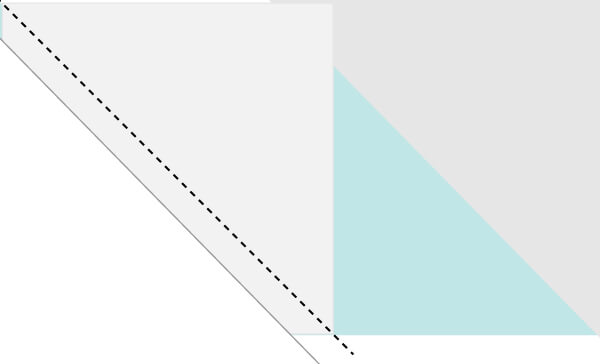 Illustration of step 5 making Candy Stripe quilt block units showing how final piece is trimmed