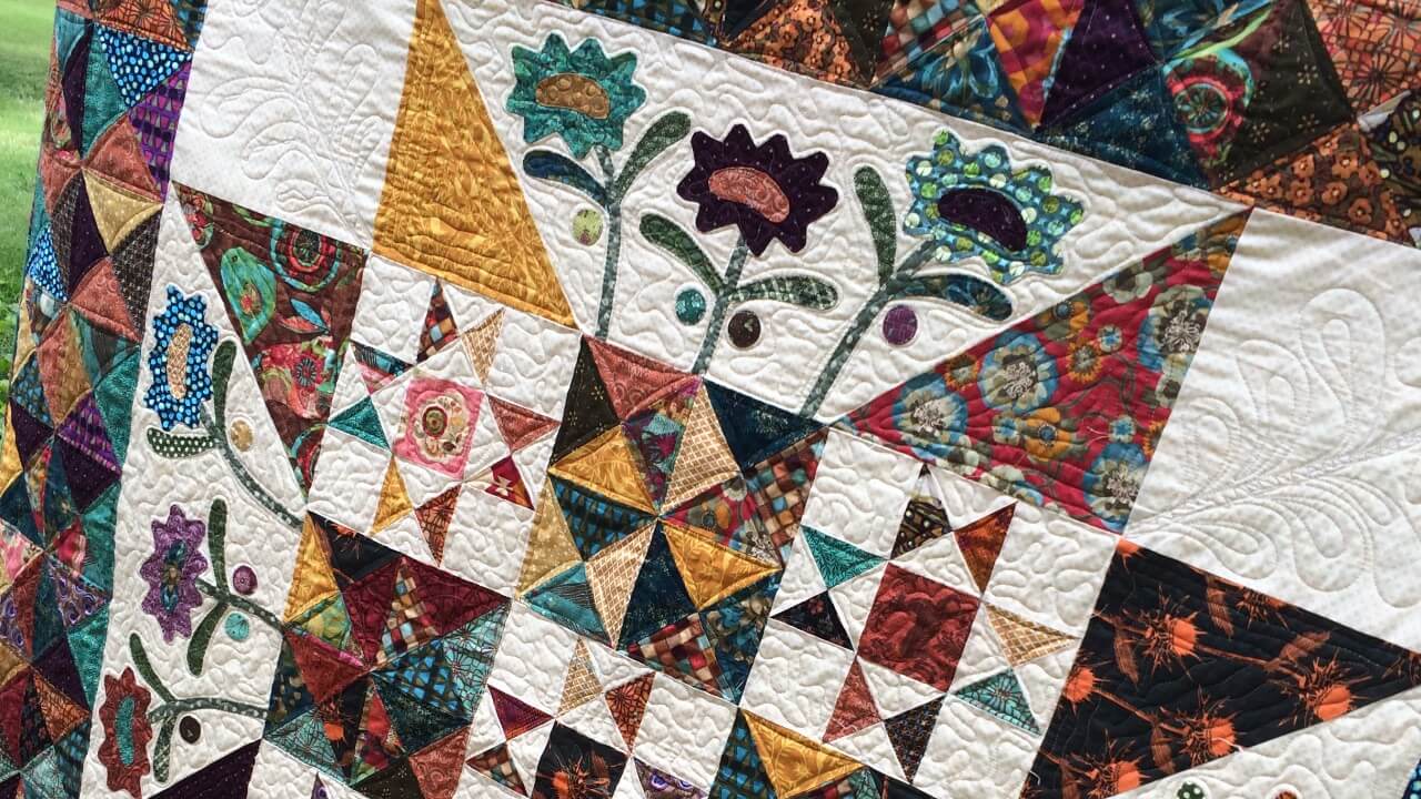 Quilt Finish Kim Diehl’s Late Bloomers Quilt Pattern Scissortail