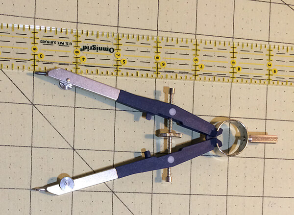 Photo showing compass measurement