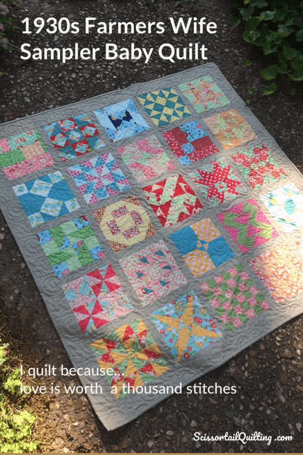 colorful quilt with patchwork blocks
