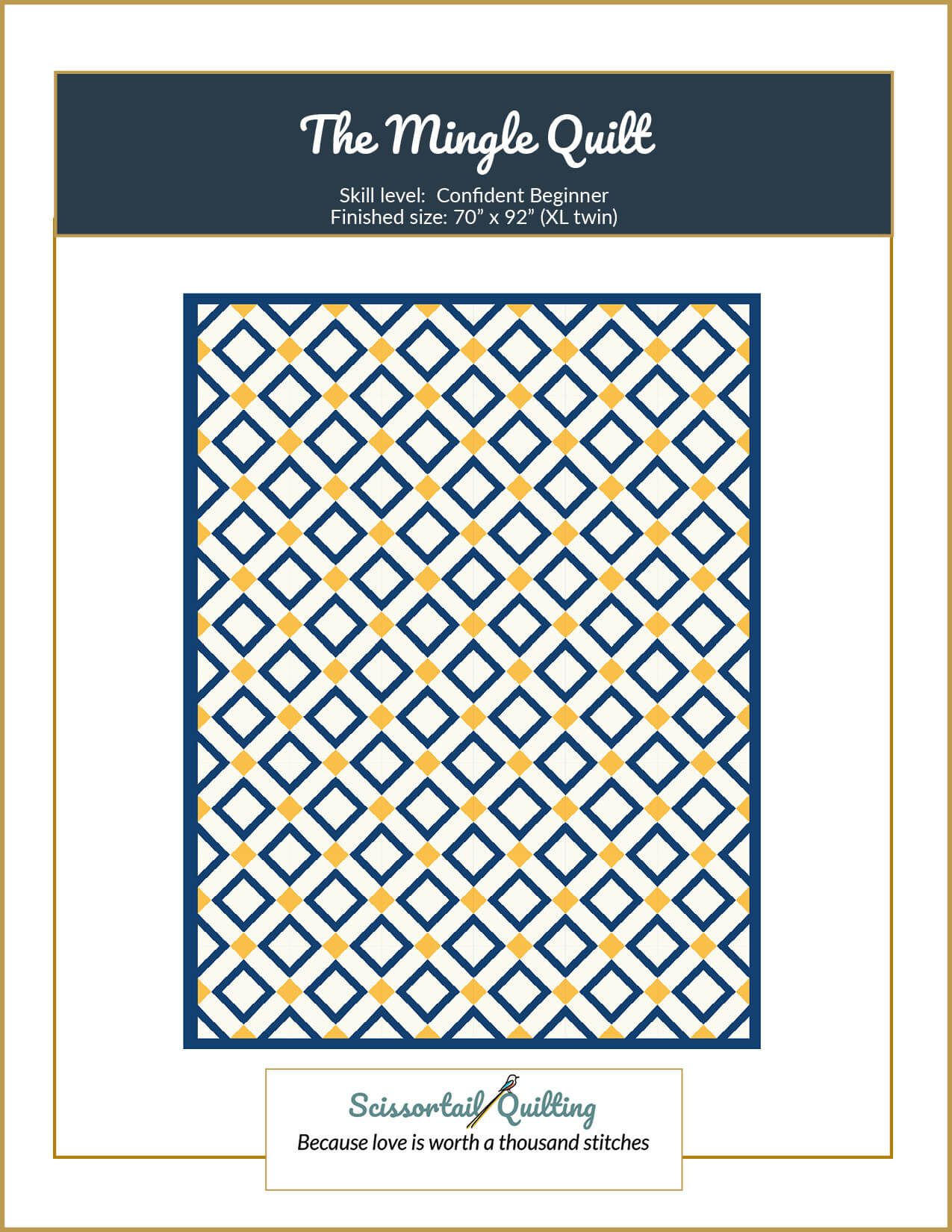 Image of the Cover for the Mingle Quilt Pattern