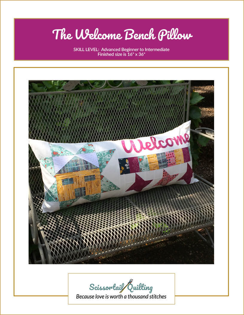 Photo of Cover for Welcome Bench Pillow Pattern