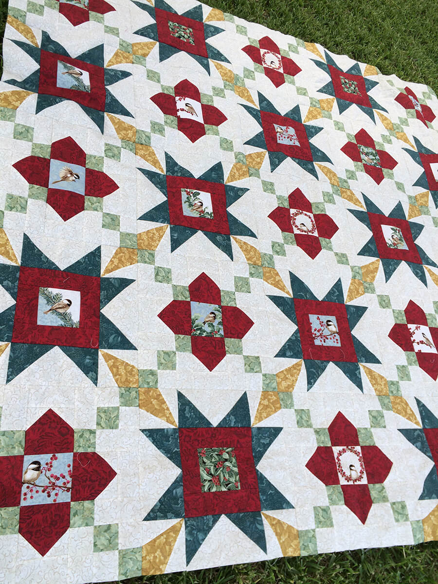 Photo of Quilt Top for Jolly Stars Quilt Pattern 