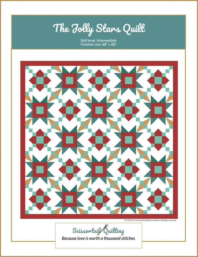 Jolly Stars Quilt Pattern | Scissortail Quilting