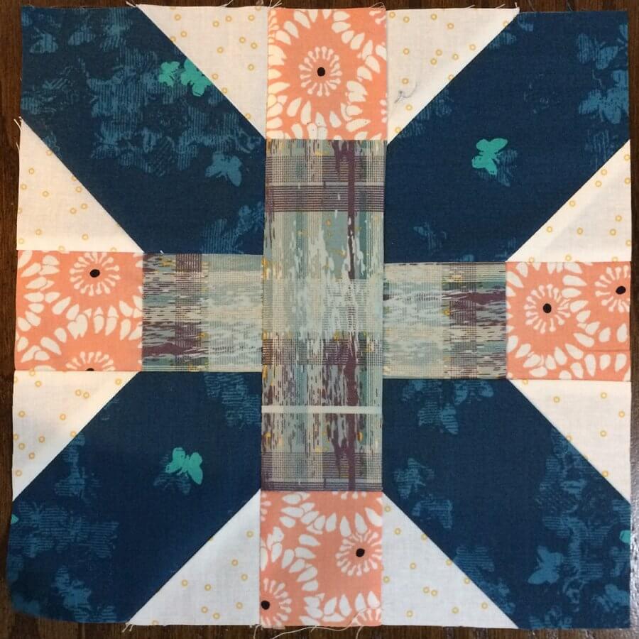 Photo of an X Plus Quilt Block