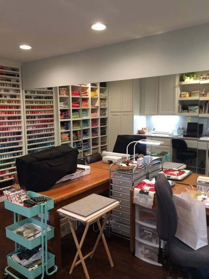 View of sewing room 