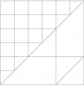 Outlined version of Steps to the Altar Quilt Block