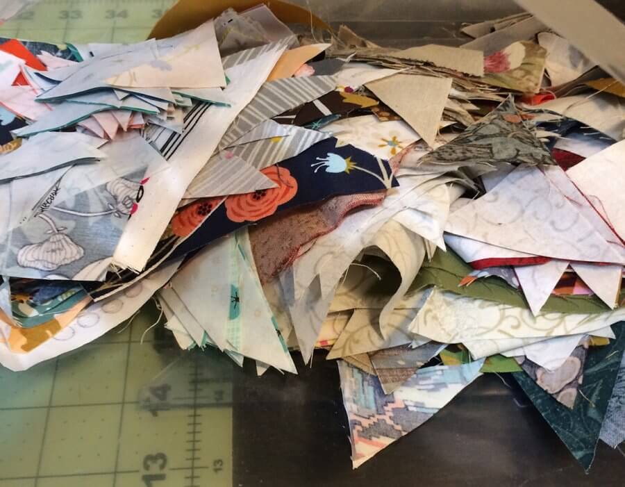 Photo of a pile of unsewn Quick Corners