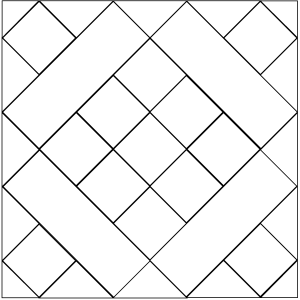 Outlined Illustration of the Brickwork Quilt Block