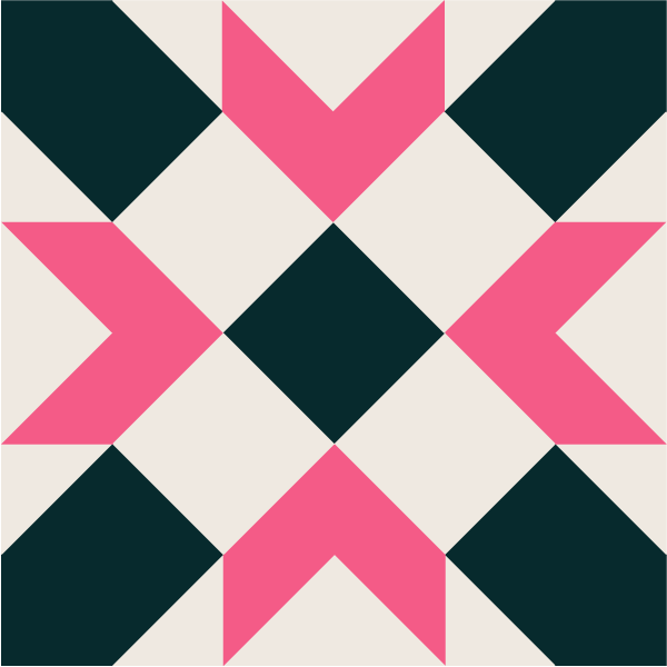 Illustration of The Swing-in-the-center Quilt Block